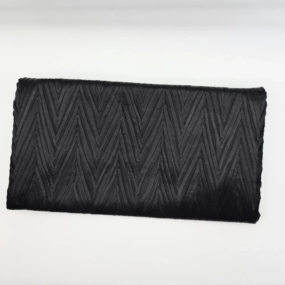 Komarov Textured Fabric Clutch Purse - Black - EUC
